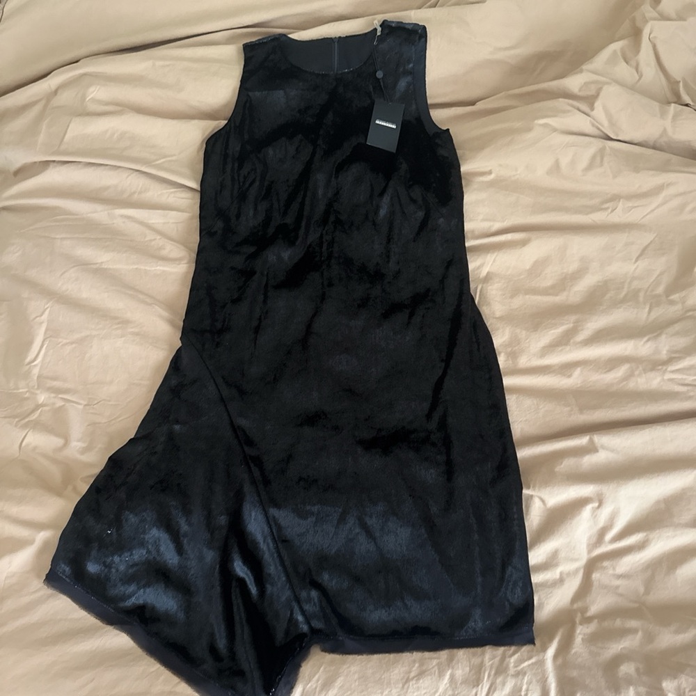 nwt new elie tahari neiman marcus size 10 black velvet dress